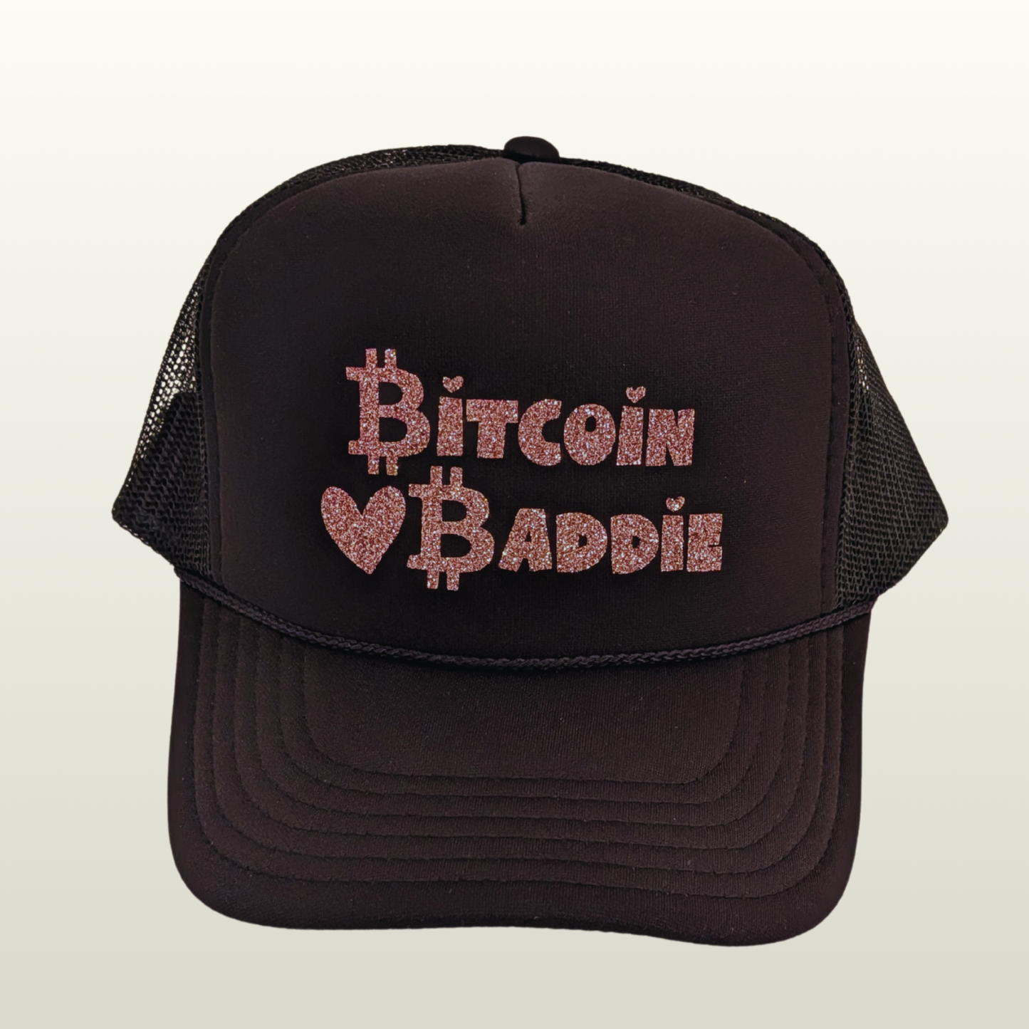 Bitcoin Baddie™ Glitter Trucker Hat