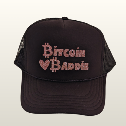 Bitcoin Baddie™ Glitter Trucker Hat